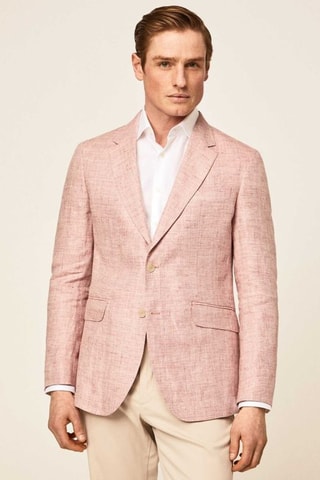 Veste de costume en lin - Rose