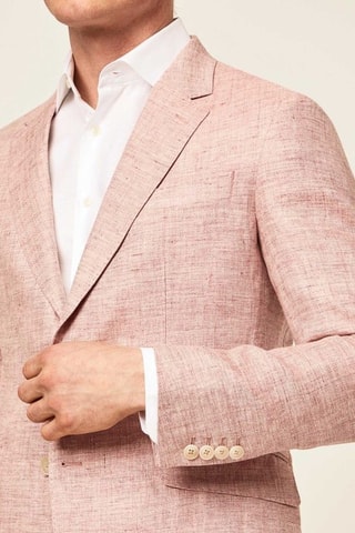 Veste de costume en lin - Rose