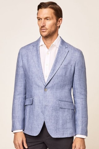 Veste de costume en lin - Bleu clair