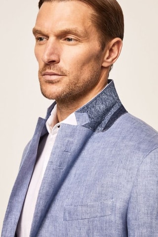 Veste de costume en lin - Bleu clair