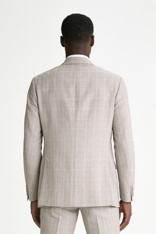 Veste de costume en lin et laine - Beige