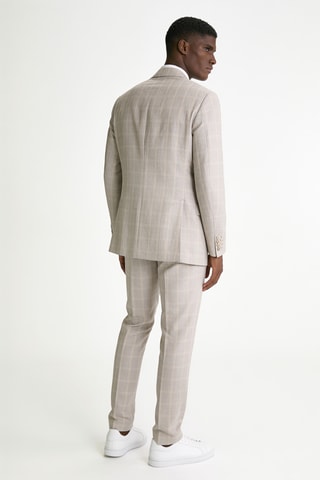 Veste de costume en lin et laine - Beige