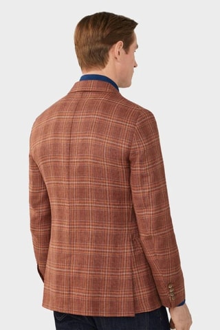 Veste de costume en lin et laine - Marron