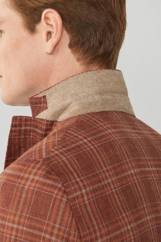 Veste de costume en lin et laine - Marron