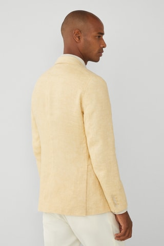 Veste de costume en lin - Jaune
