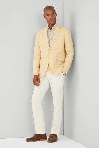 Veste de costume en lin - Jaune