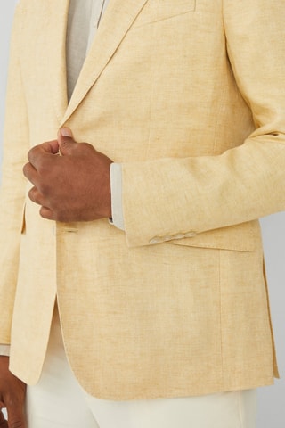 Veste de costume en lin - Jaune