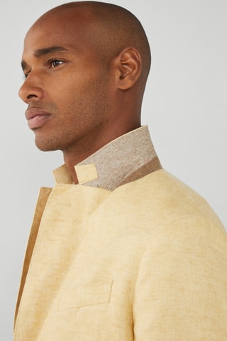 Veste de costume en lin - Jaune