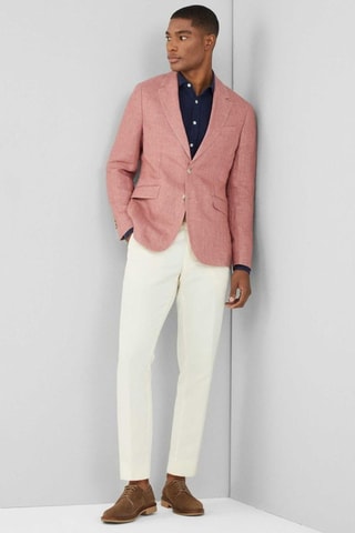 Veste de costume en lin - Rose