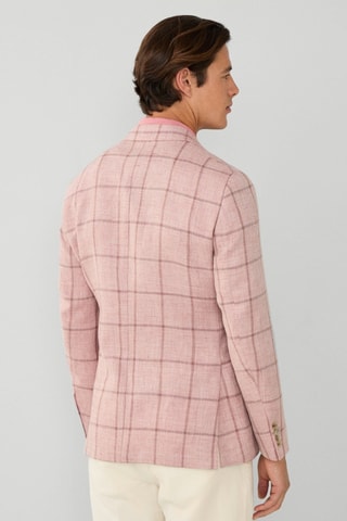 Veste de costume en lin et laine - Rose