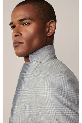 Veste de costume en soie et laine - Gris