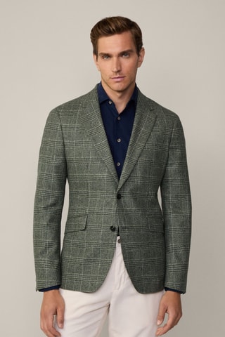 Veste de costume en laine et cachemire - Vert
