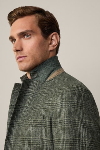 Veste de costume en laine et cachemire - Vert