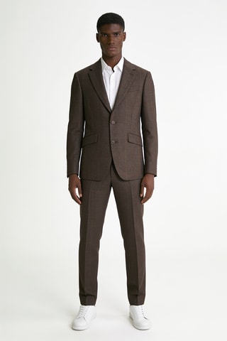 Veste de costume en laine - Marron