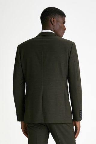 Veste de costume en laine - Vert foncé
