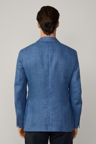 Veste de costume en lin - Bleu