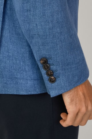 Veste de costume en lin - Bleu