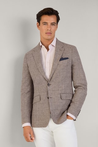 Veste de costume en lin - Marron