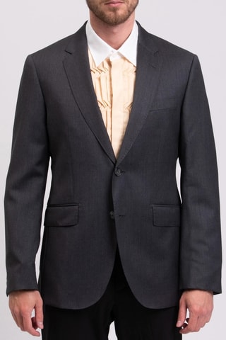 Veste de costume en laine - Gris foncé
