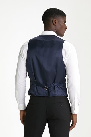 Gilet de costume en laine - Bleu marine