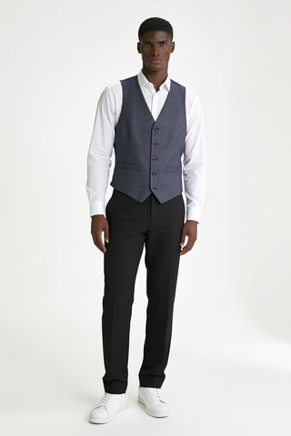 Gilet de costume en laine - Bleu marine