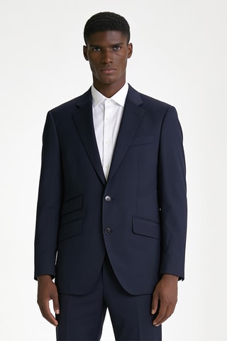 Veste de costume en laine - Bleu marine