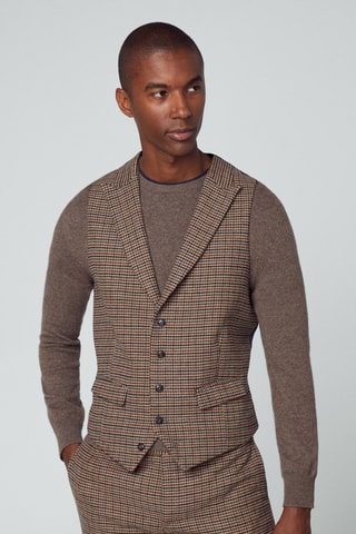 Gilet de costume en laine - Marron