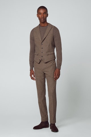 Gilet de costume en laine - Marron