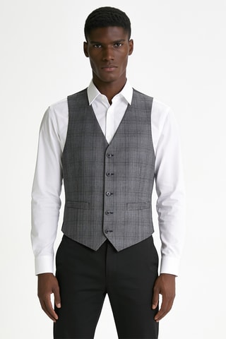 Gilet de costume en laine - Gris