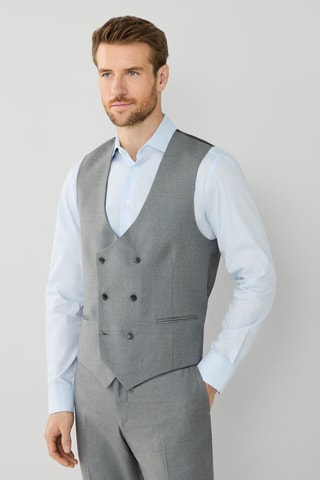 Gilet de costume en laine - Gris clair