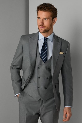 Gilet de costume en laine - Gris clair