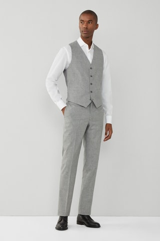 Gilet de costume en laine et soie - Gris clair