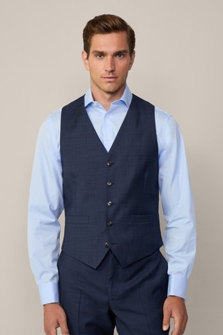 Gilet de costume en laine - Bleu marine