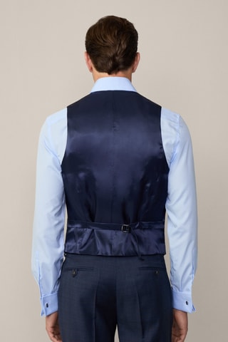Gilet de costume en laine - Bleu marine