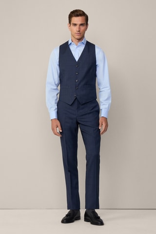 Gilet de costume en laine - Bleu marine