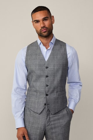 Gilet de costume en laine - Gris