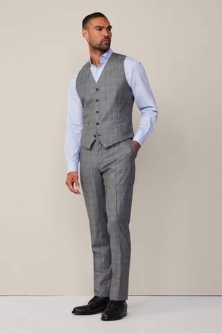 Gilet de costume en laine - Gris