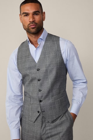 Gilet de costume en laine - Gris