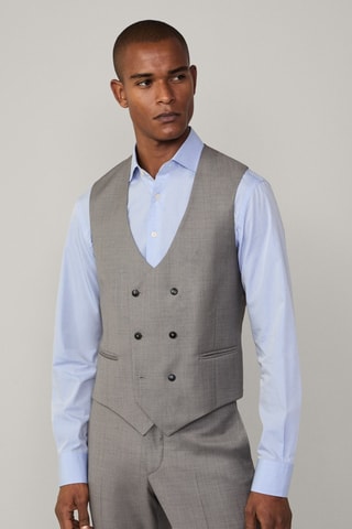 Gilet de costume en laine - Gris clair