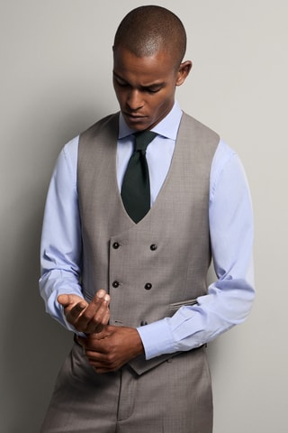 Gilet de costume en laine - Gris clair