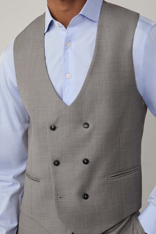 Gilet de costume en laine - Gris clair