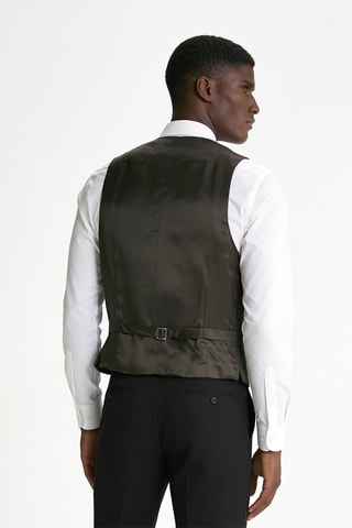 Gilet de costume en laine - Marron foncé chiné