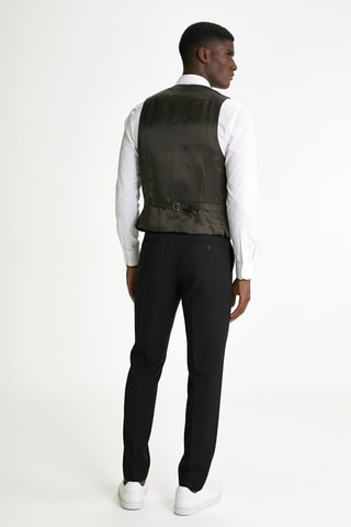 Gilet de costume en laine - Marron foncé chiné
