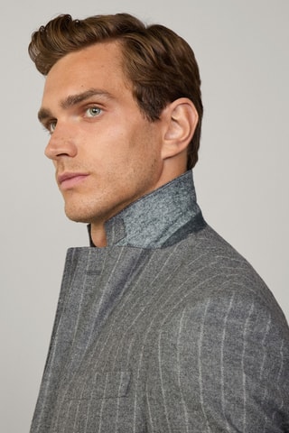 Veste de costume en laine et cachemire - Gris