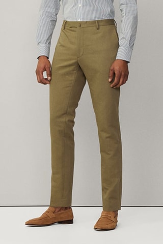 Pantalon de costume en lin - Kaki