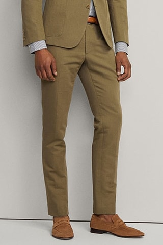 Pantalon de costume en lin - Kaki