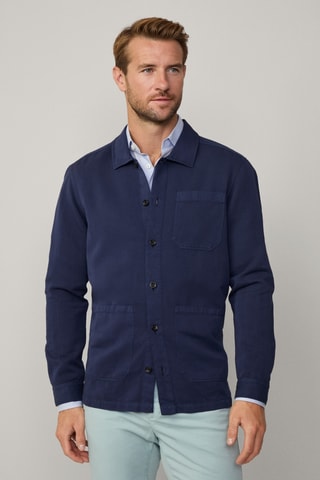 Surchemise en lin - Bleu marine