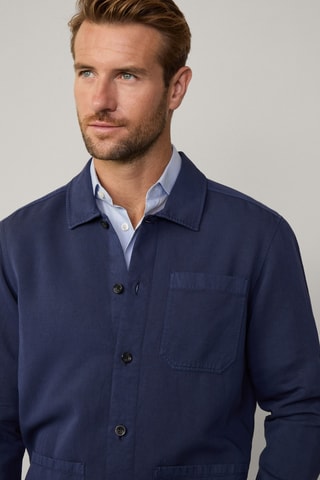 Surchemise en lin - Bleu marine
