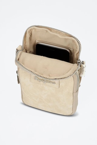 Sac bandoulière Jana - Beige et argenté