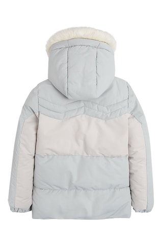 Veste de ski Gris clair et écru